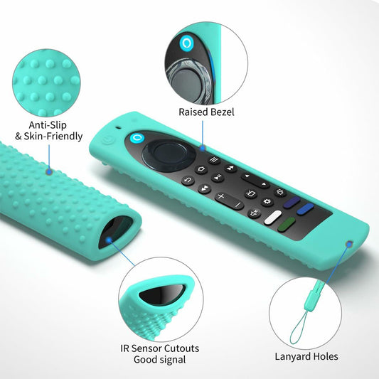 6.4" Silicone Case for Fire TV Stick 4K Max 2nd Gen 2023 Remote Mint Anti-Slip