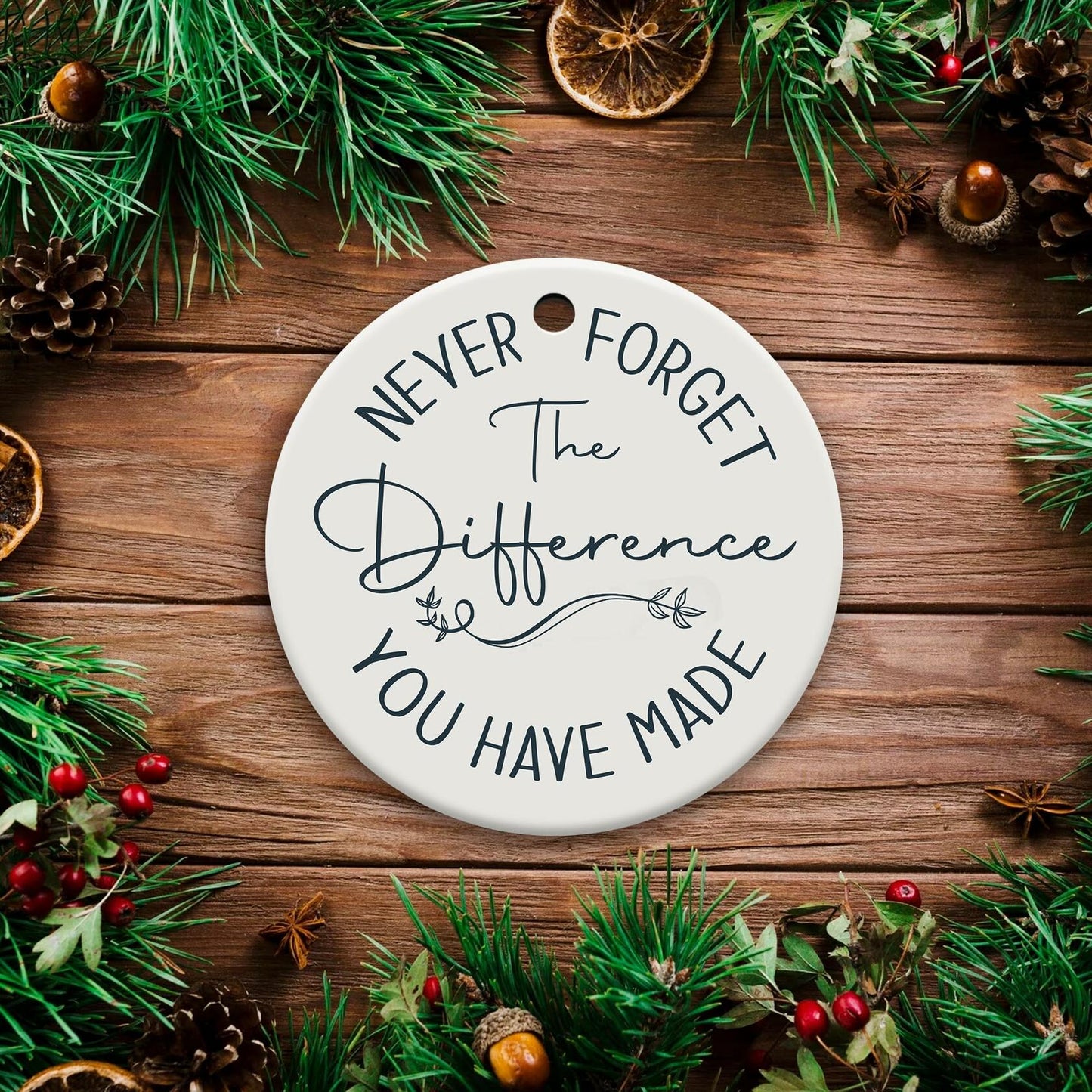 TinhCD Store Thank You Nurse Gift Ceramic Christmas Ornament Elegant