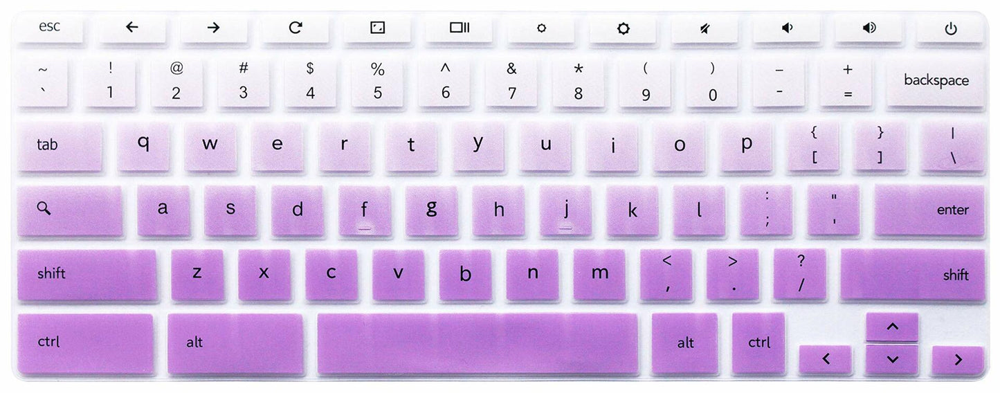 YYubao Keyboard Skin for Samsung Chromebook XE500C13 11.6" Silicone Purple