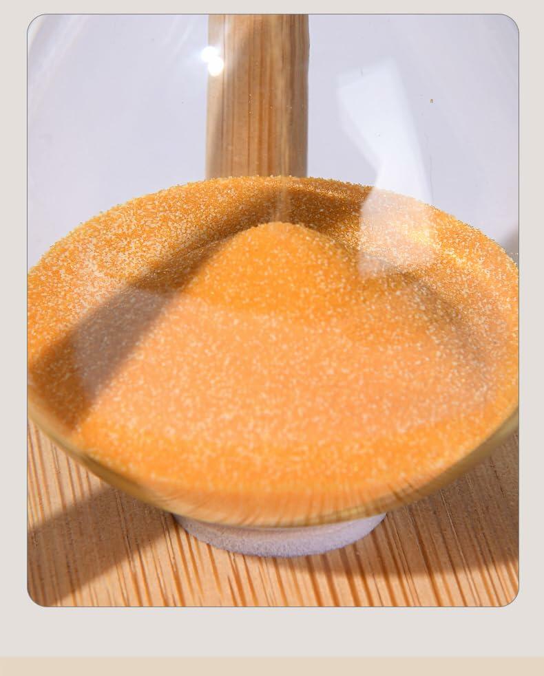 Mini Bamboo Sand Timer 3Min Orange 100% Bamboo Hourglass Sandglass Timer