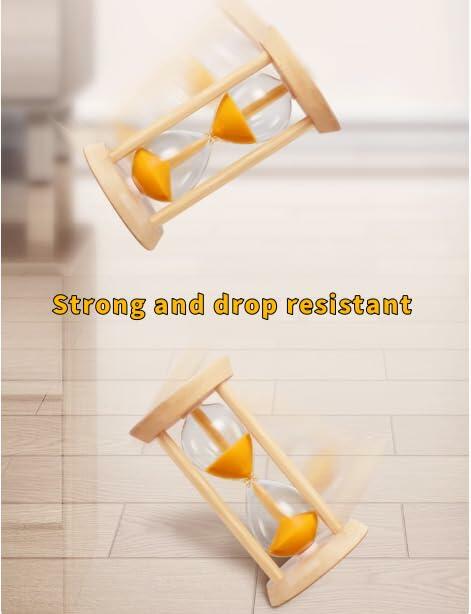 Mini Bamboo Sand Timer 3Min Orange 100% Bamboo Hourglass Sandglass Timer