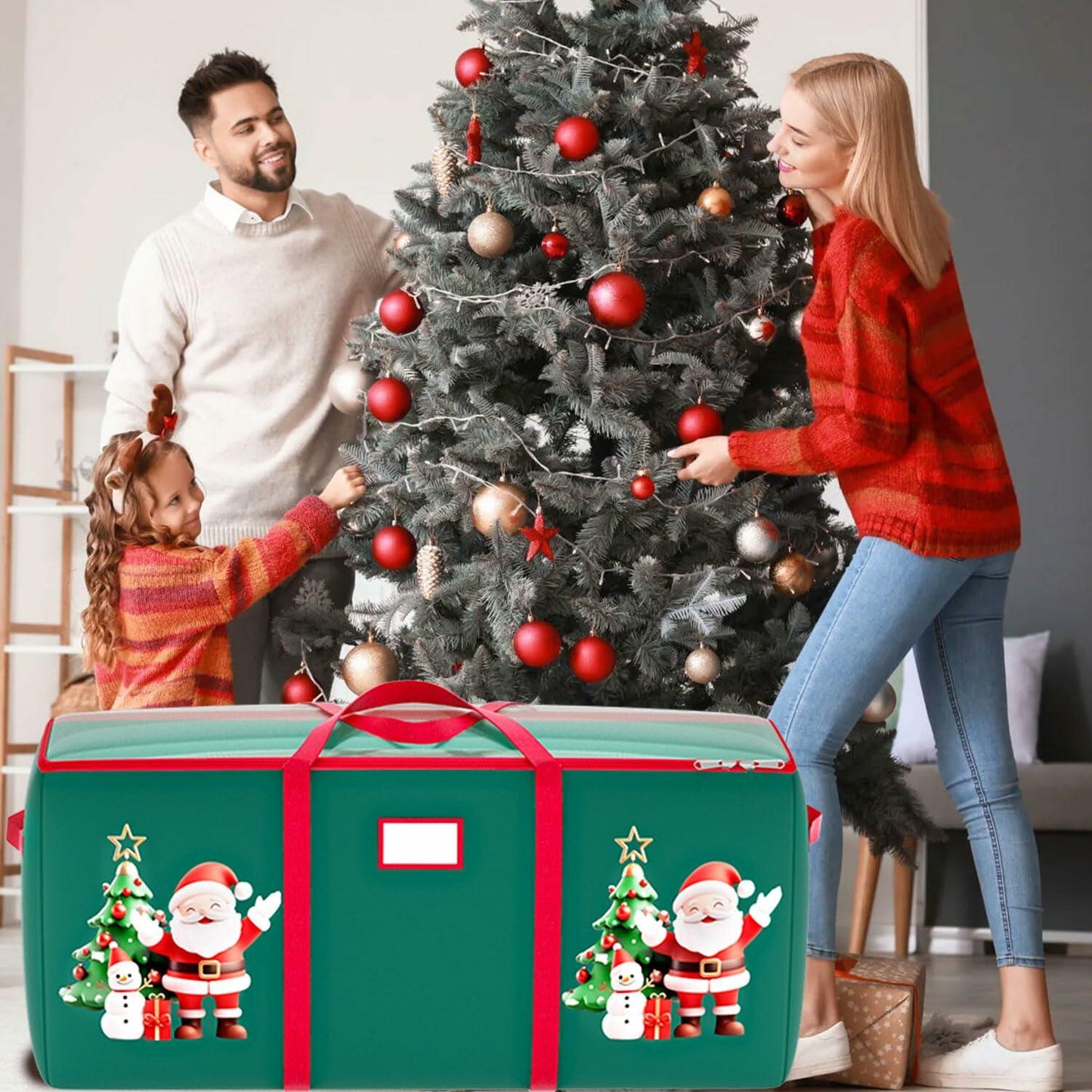 WUPIOS Christmas Tree Storage Bag 9FT Waterproof Green Large 1 Pack
