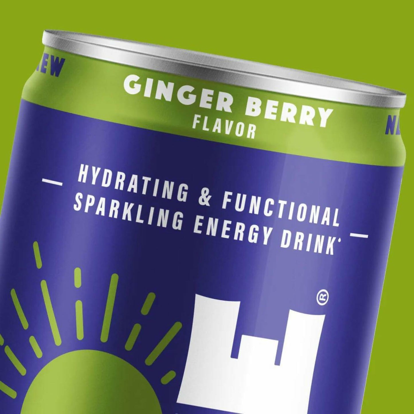 Sunshine Sparkling Energy Drink Ginger Berry 12oz 24 Pack Vitamins Electrolytes