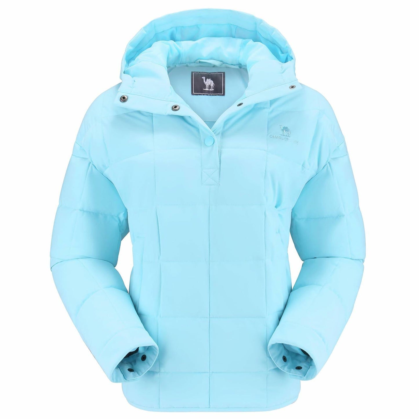 CAMELSPORTS Women's Lightweight Hooded Quilted Puffer Jacket Blue Size S