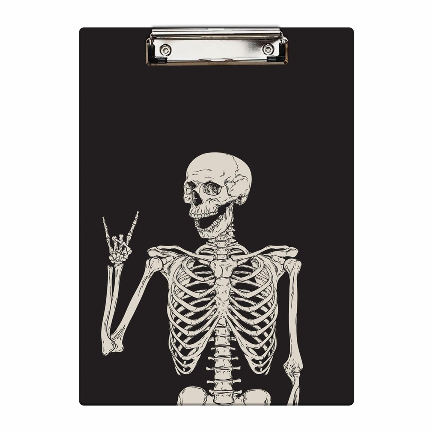 Britimes Wood Clipboard Nursing Clip Board Funny Skull Skeleton A4 Size
