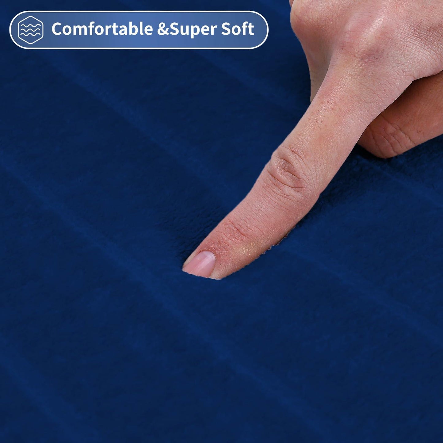 SWEMSTAR Bathroom Rugs 2pcs Memory Foam Quick-Dry Gray 17x24 + 20x32