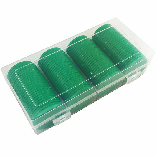 Smartdealspro Poker Chips 1.5in Opaque Plastic Game Tokens 100 Count Green
