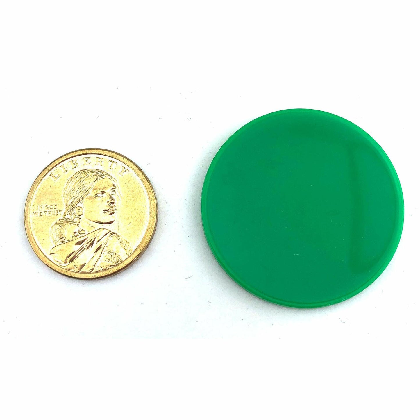 Smartdealspro Poker Chips 1.5in Opaque Plastic Game Tokens 100 Count Green