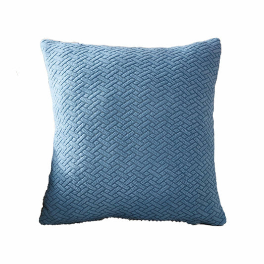 Yoovat Throw Pillow Cover Texture Blue 16x16 Inch Waterproof Durable
