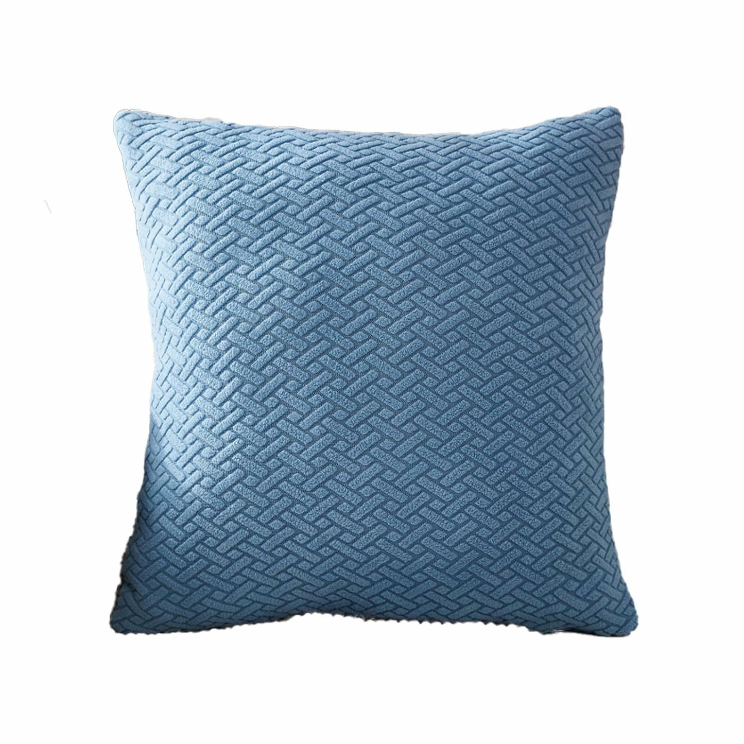 Yoovat Throw Pillow Cover Texture Blue 16x16 Inch Waterproof Durable
