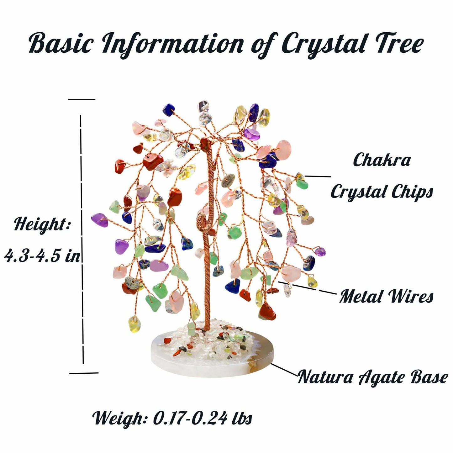 ZHIYUXI Amethyst Crystal Tree Purple Home Office Decor Lucky Gemstone