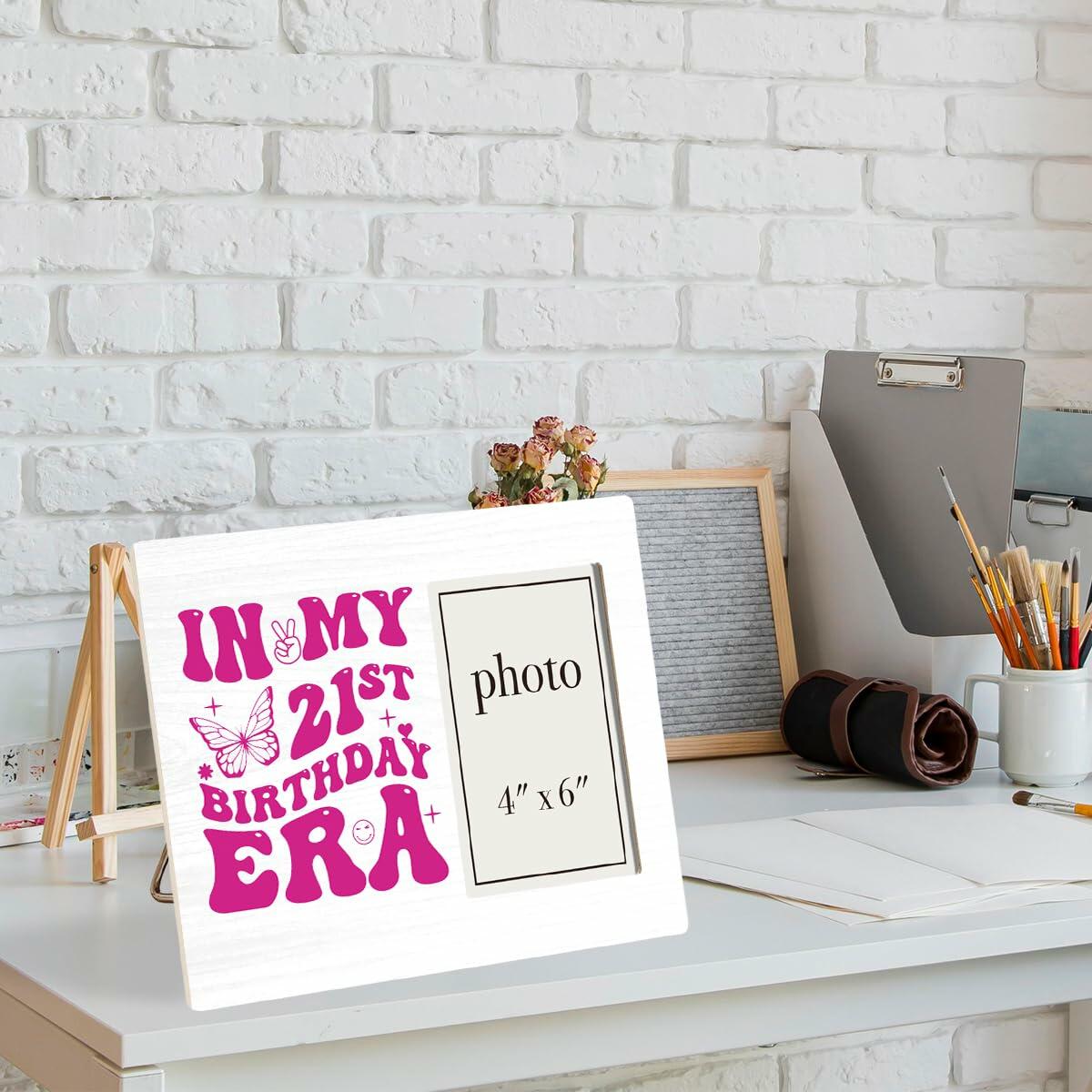 CIANMGD 21st Birthday Wood Picture Frame Polychrome 8x10 Inch