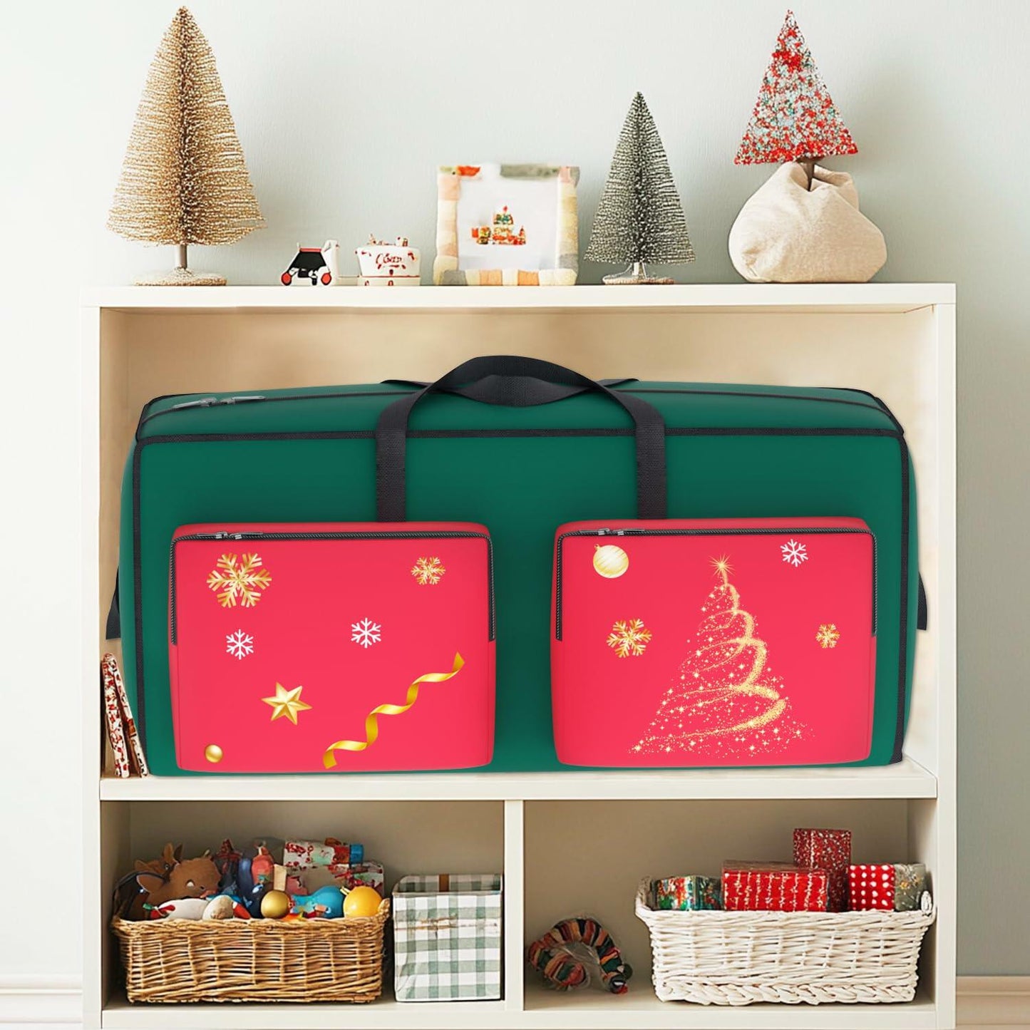 MODFUNS Christmas Tree Storage Bag 9ft Red 600D Oxford Waterproof 1 Pc
