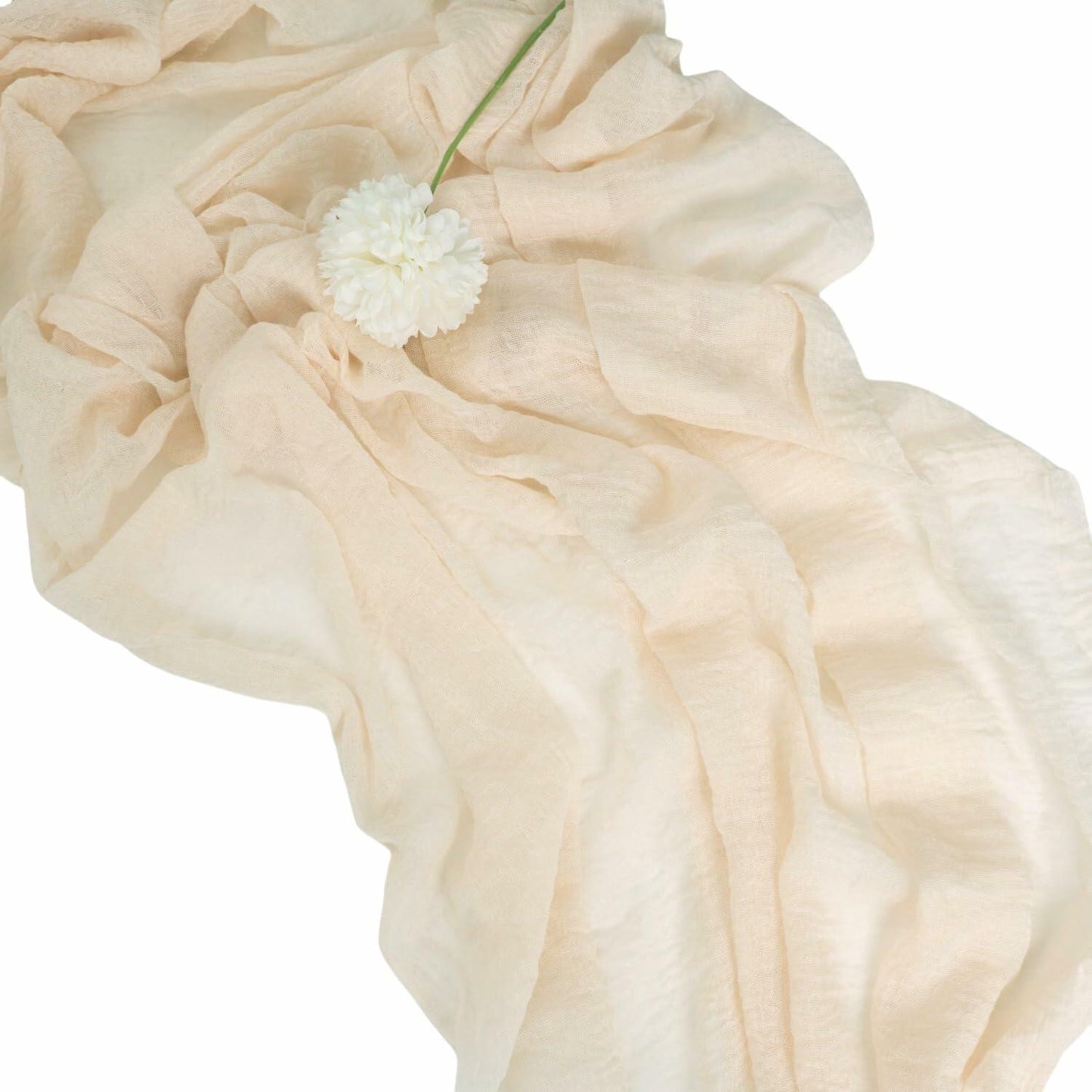 Sioipioi Sage Green Cheesecloth Table Runner 35x120 Inch 1 Pack