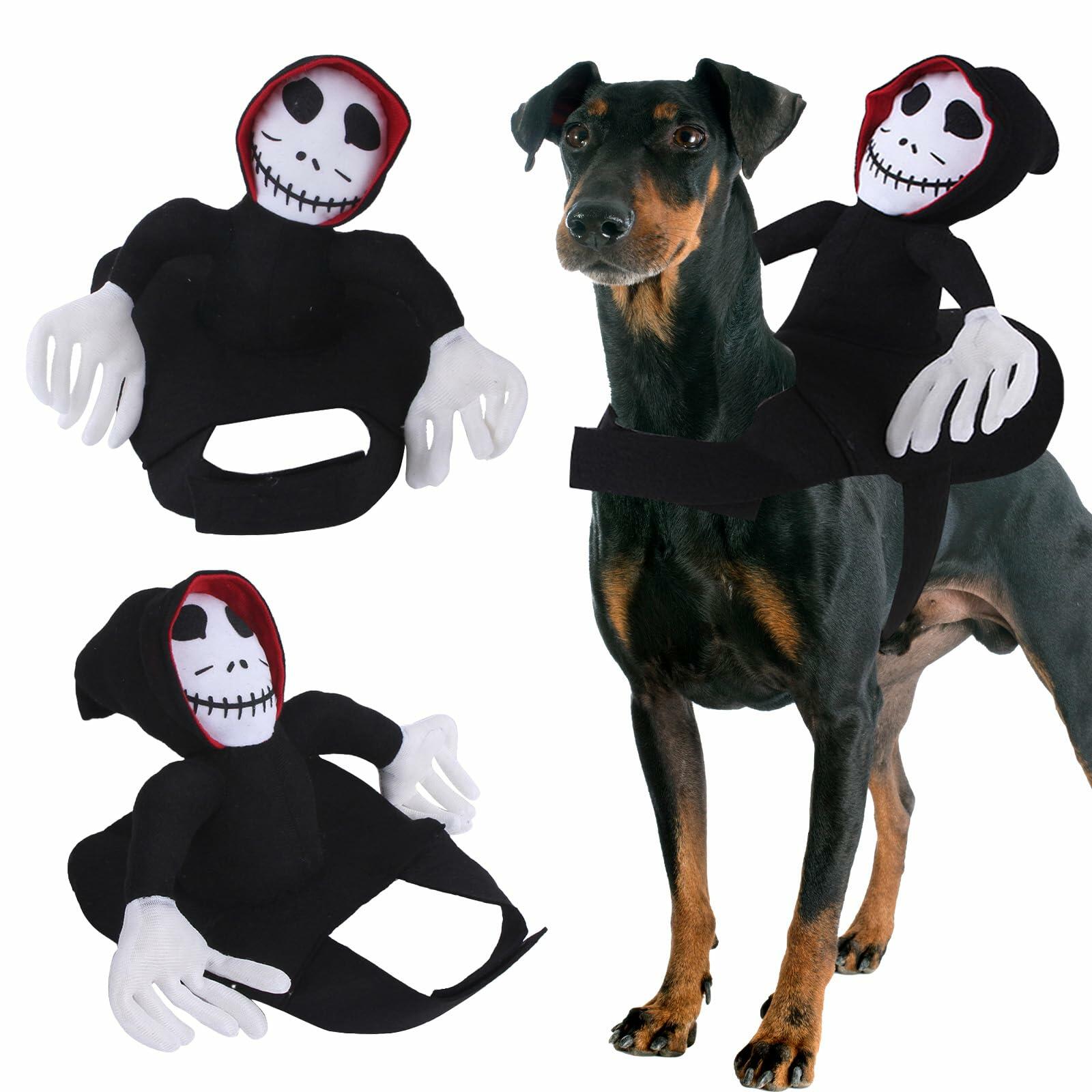 stepsin Dog Halloween Saddle Ghost Riding Costume Male Ghost Size S-M
