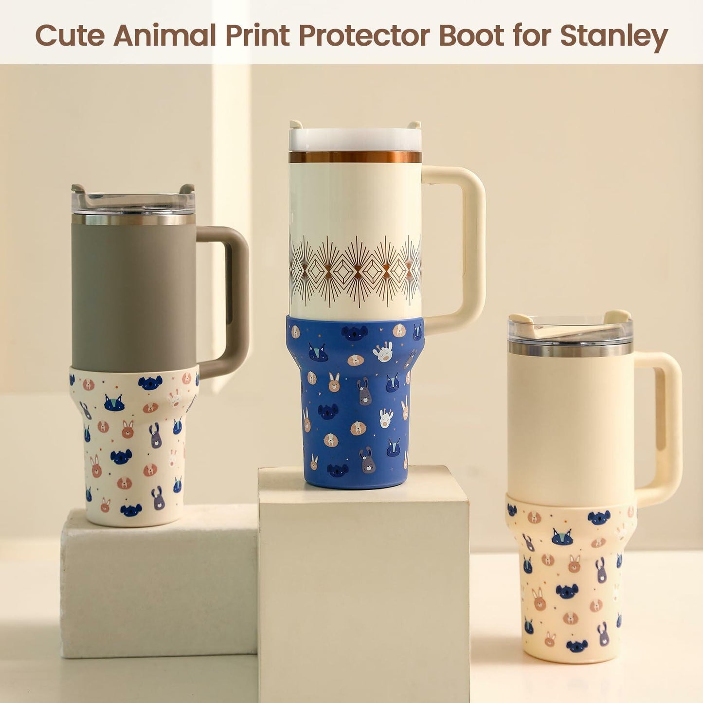 Uvafly Silicone Protector Sleeve Stanley Quencher 40oz Tumbler Halloween Purple