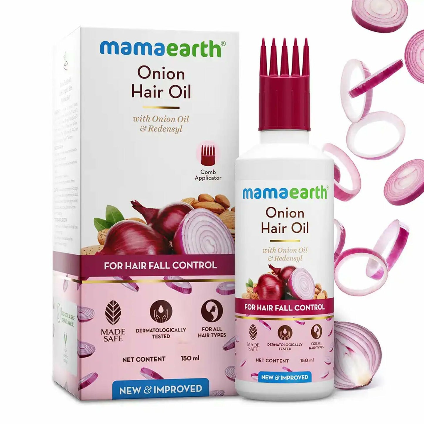 Mamaearth Onion Hair Oil Anti Hair Loss with Redensyl 150ml