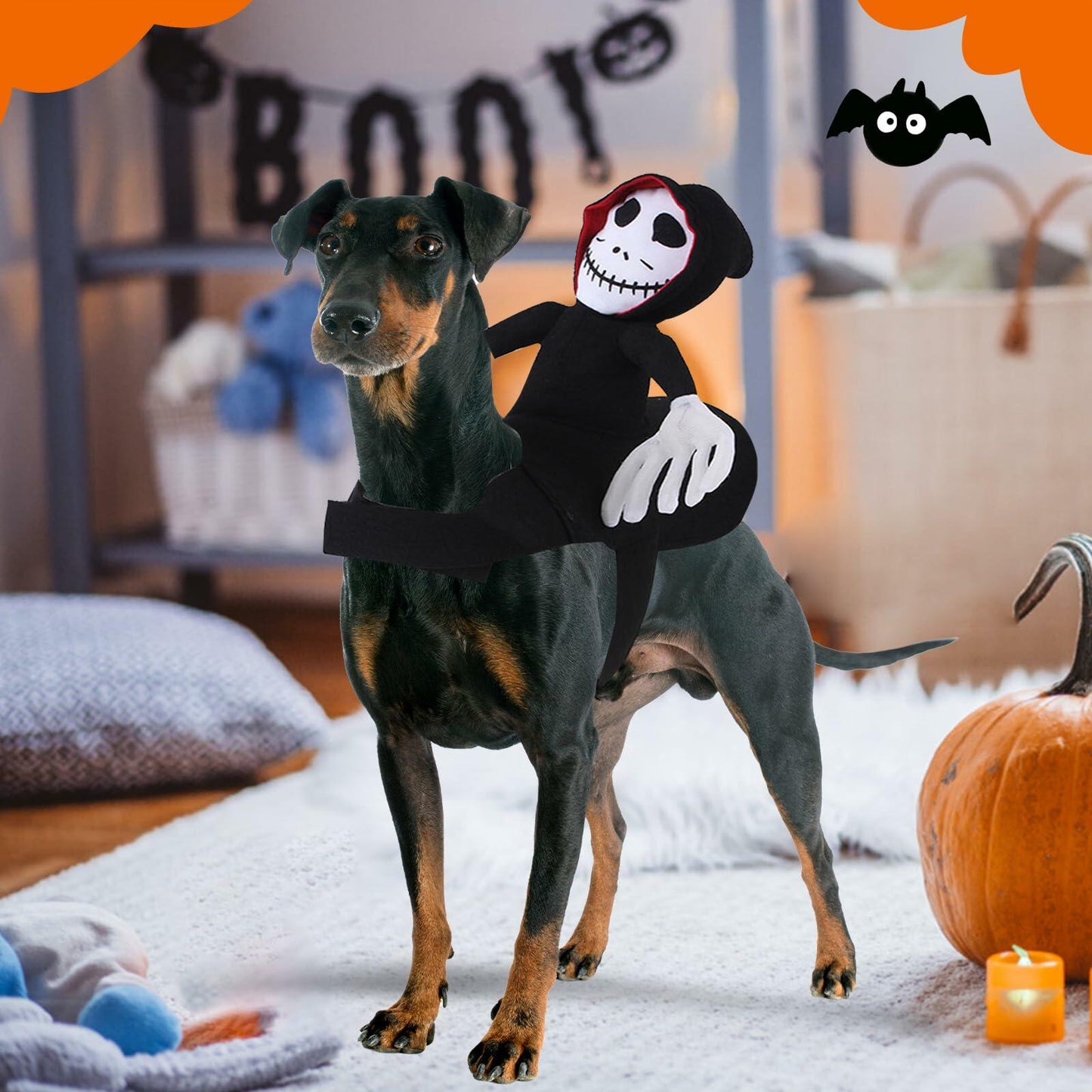 stepsin Dog Halloween Saddle Ghost Riding Costume Male Ghost Size S-M