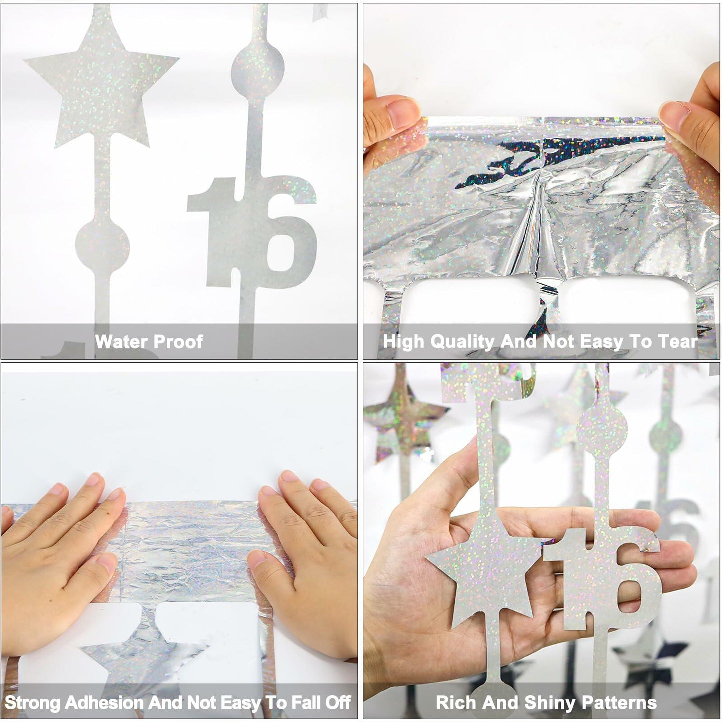 WenmthG 2 Pack Rose Gold 16th Birthday Party Decorations 3.3x6.6ft