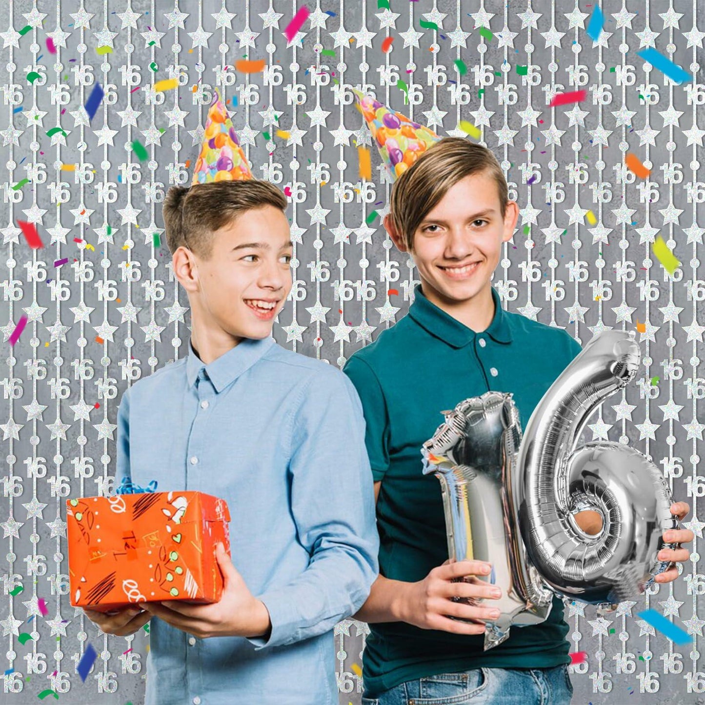 WenmthG 2 Pack Rose Gold 16th Birthday Party Decorations 3.3x6.6ft