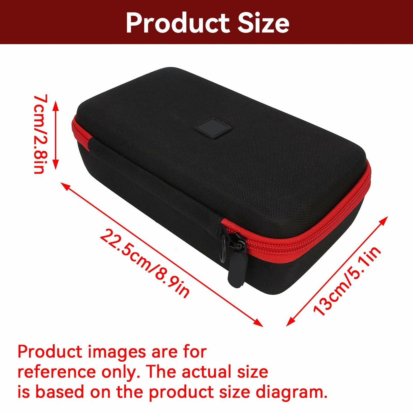 Cyrank Hard Tools Portable Storage Case EVA Hard Shell Bag 8.9x5.1x2.8in