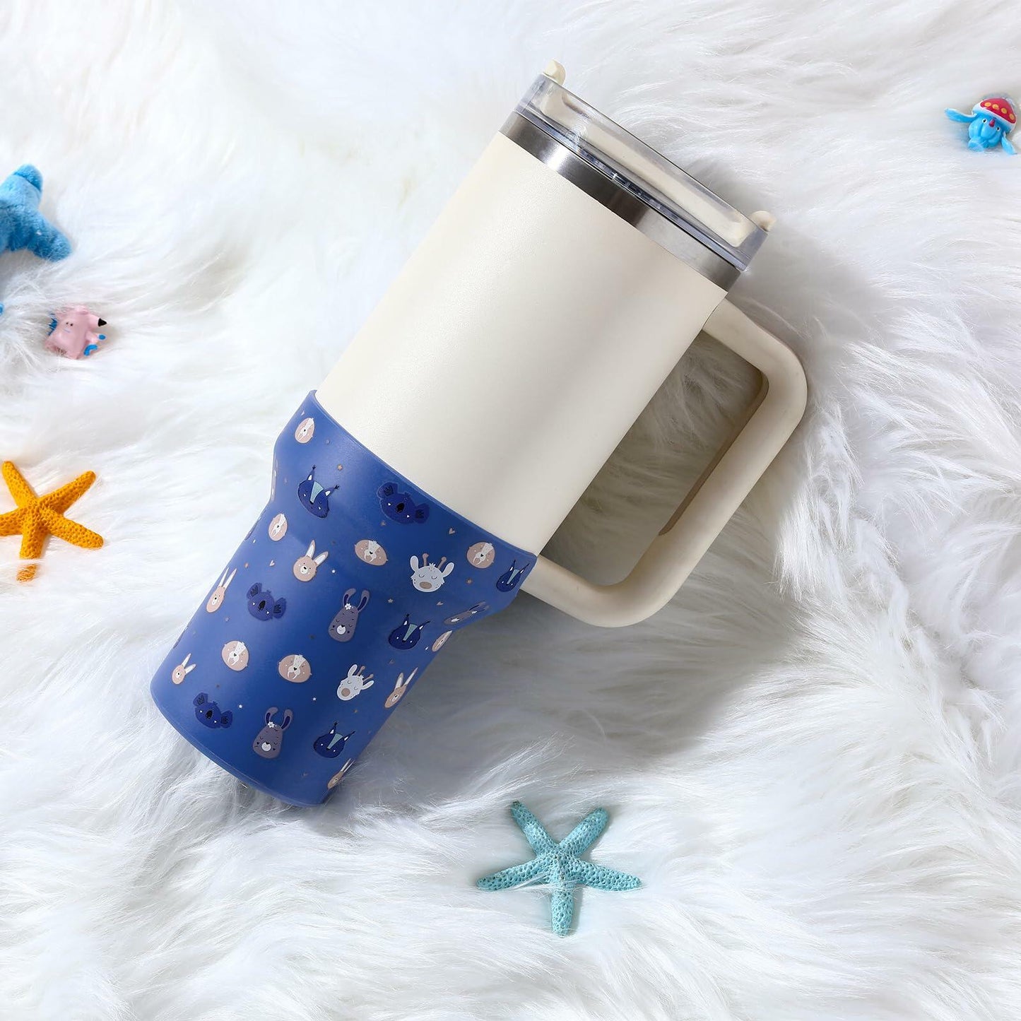 Uvafly Silicone Protector Sleeve Stanley Quencher 40oz Tumbler Halloween Purple