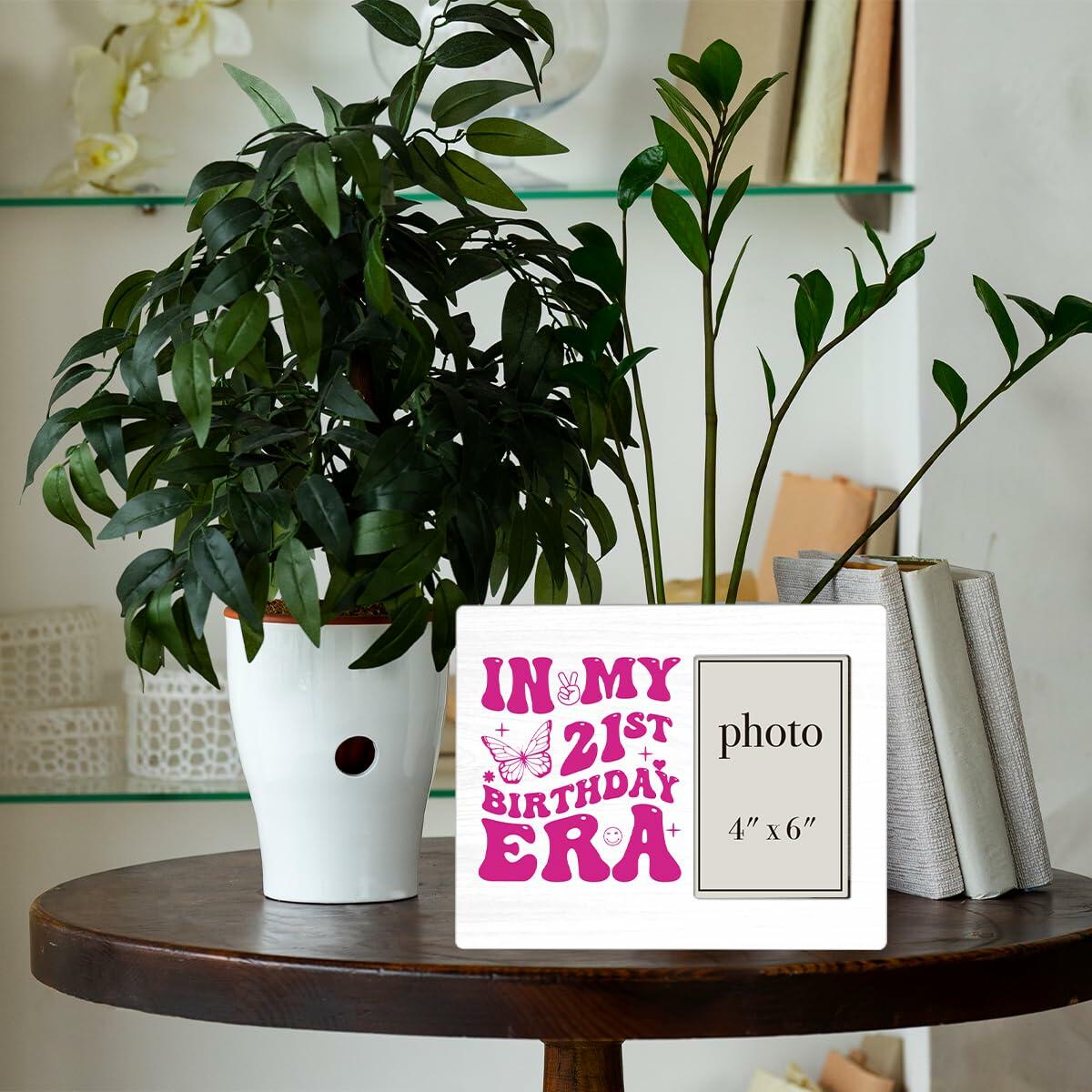 CIANMGD 21st Birthday Wood Picture Frame Polychrome 8x10 Inch