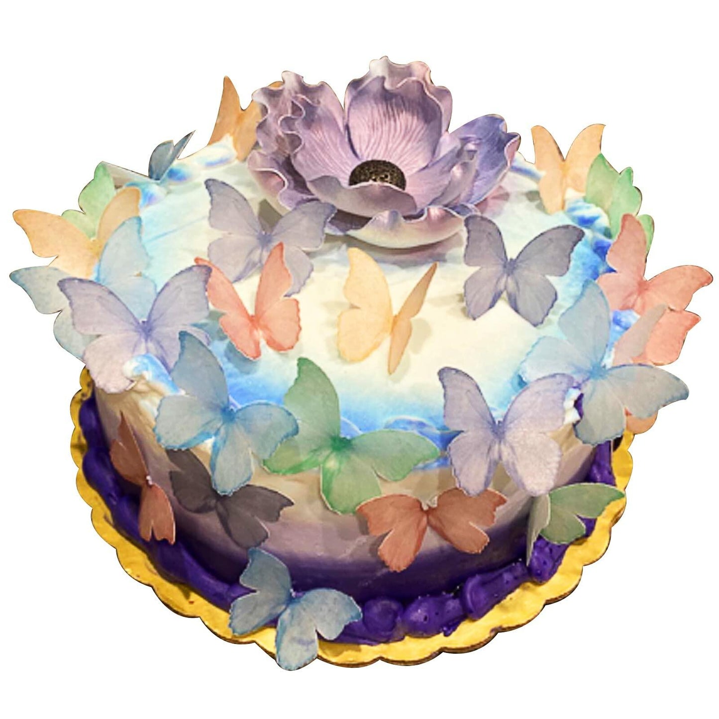CHOCKACAKE Edible Butterflies Cake Toppers Set of 24 1.77in Multi-Color Paper