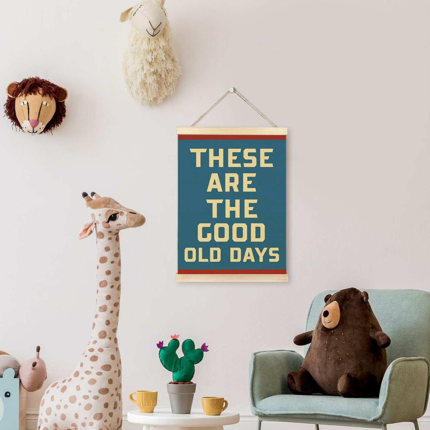 TAEDIN Inspirational Rustic Wall Art Poster Hanger Frame 12x16 Deep Blue