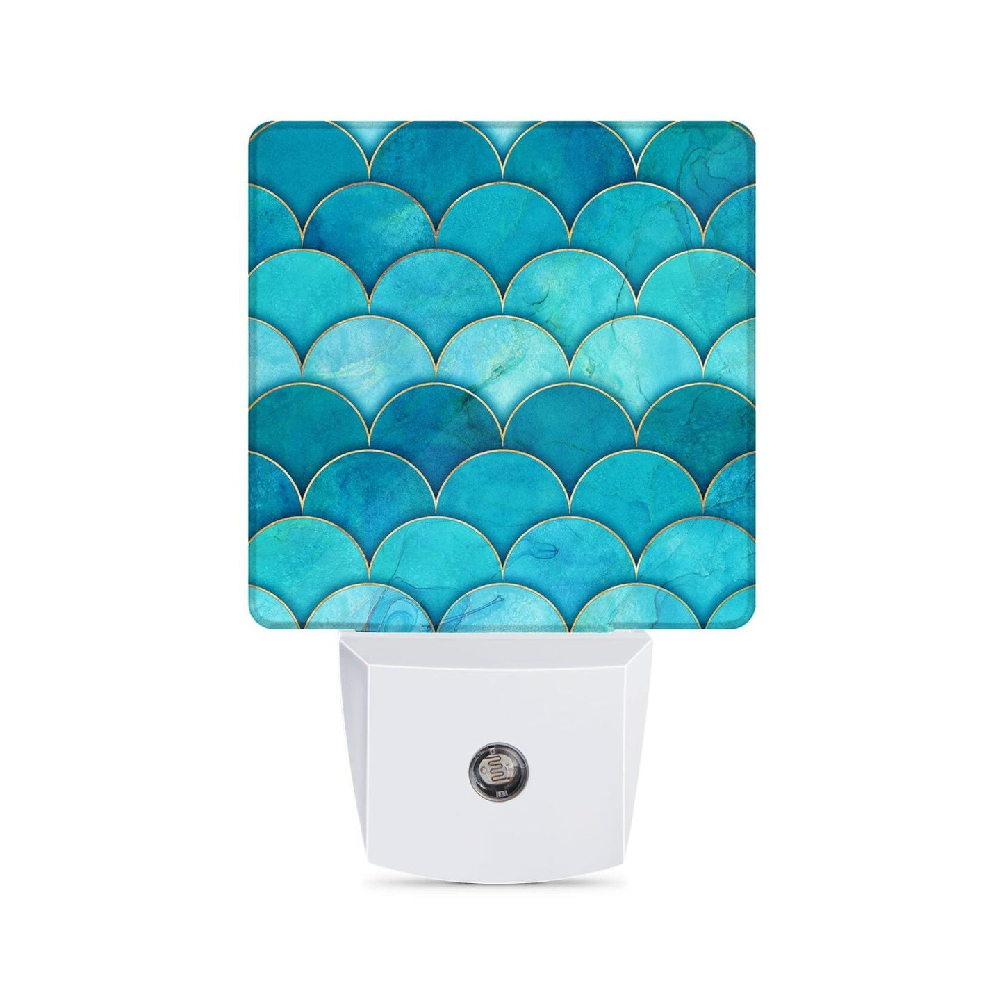 Caifujiqi Night Light Plug-in Dusk to Dawn Sensor LED White Plastic 110V