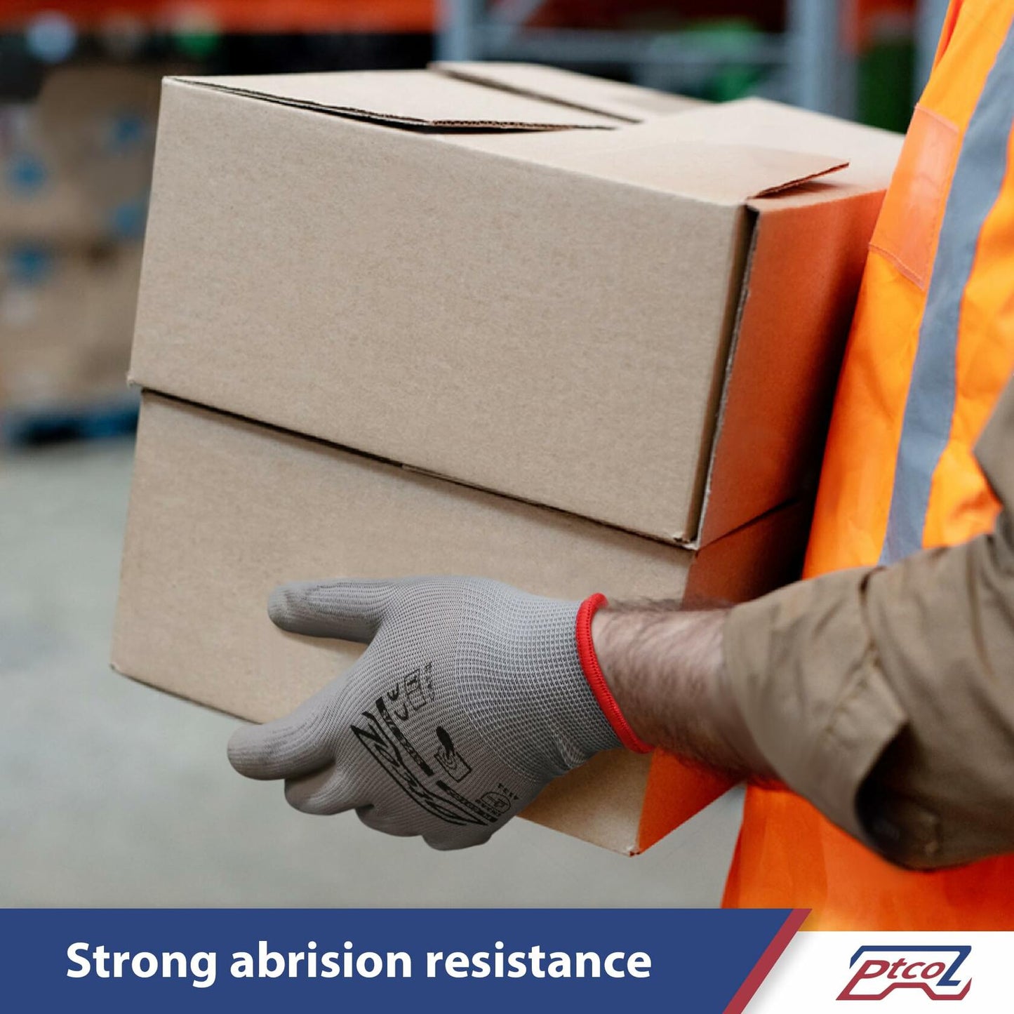 PTCOL PU Coated Work Gloves 12 Pairs Black Polypropylene Size XL