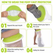 TANGKA Waterproof Full Arm Cast Cover Reusable Shower Sleeve Soft Comfortable