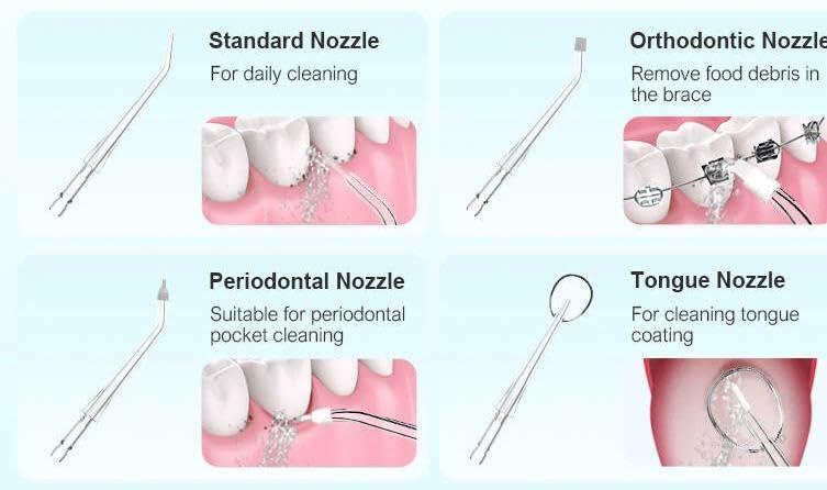 Aydicon Water Dental Flosser Rechargeable 4 Modes 300ML Tank IPX7 Waterproof