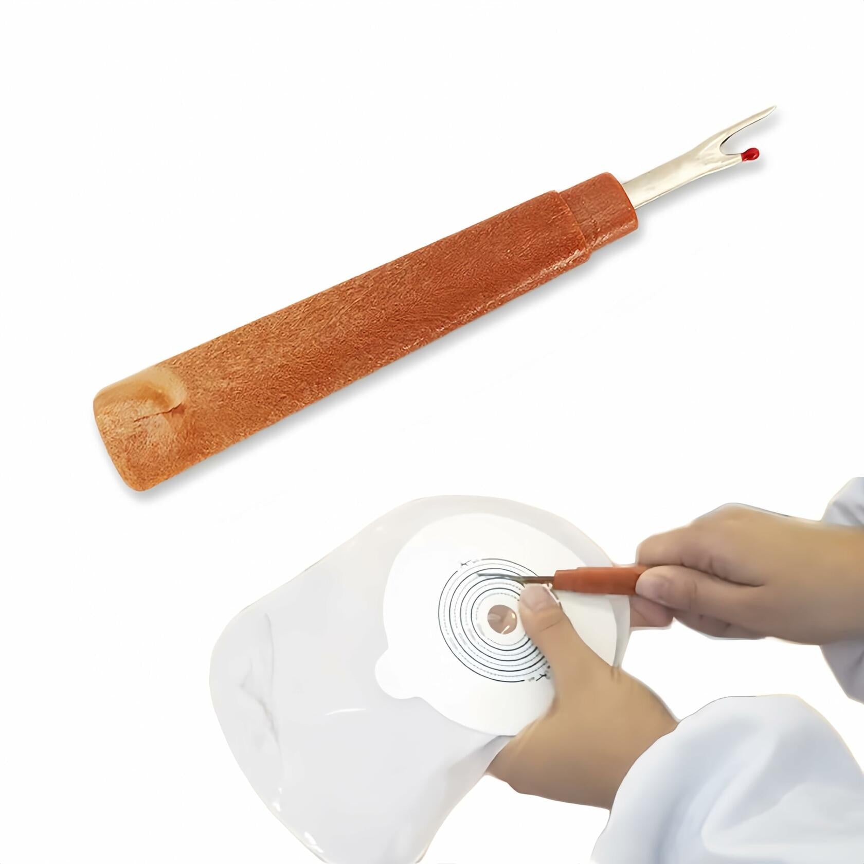 FOTN 2PCS Ostomy Bag Scissor 5inch Blunt Tip Nursing Cutter Orange