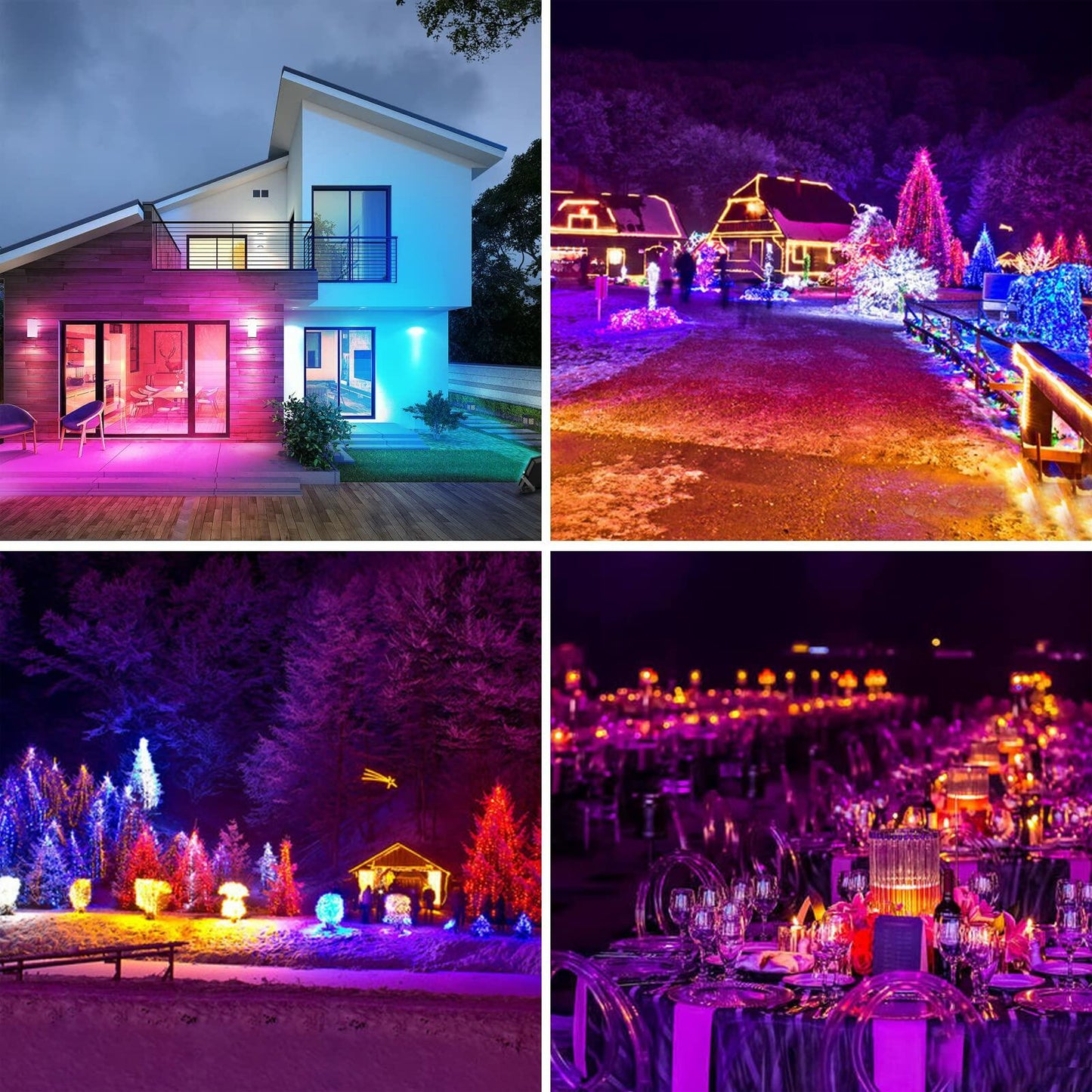 ILLSTAR Full Power RGB Flood Light 60W Smart Color Changing IP66 Large