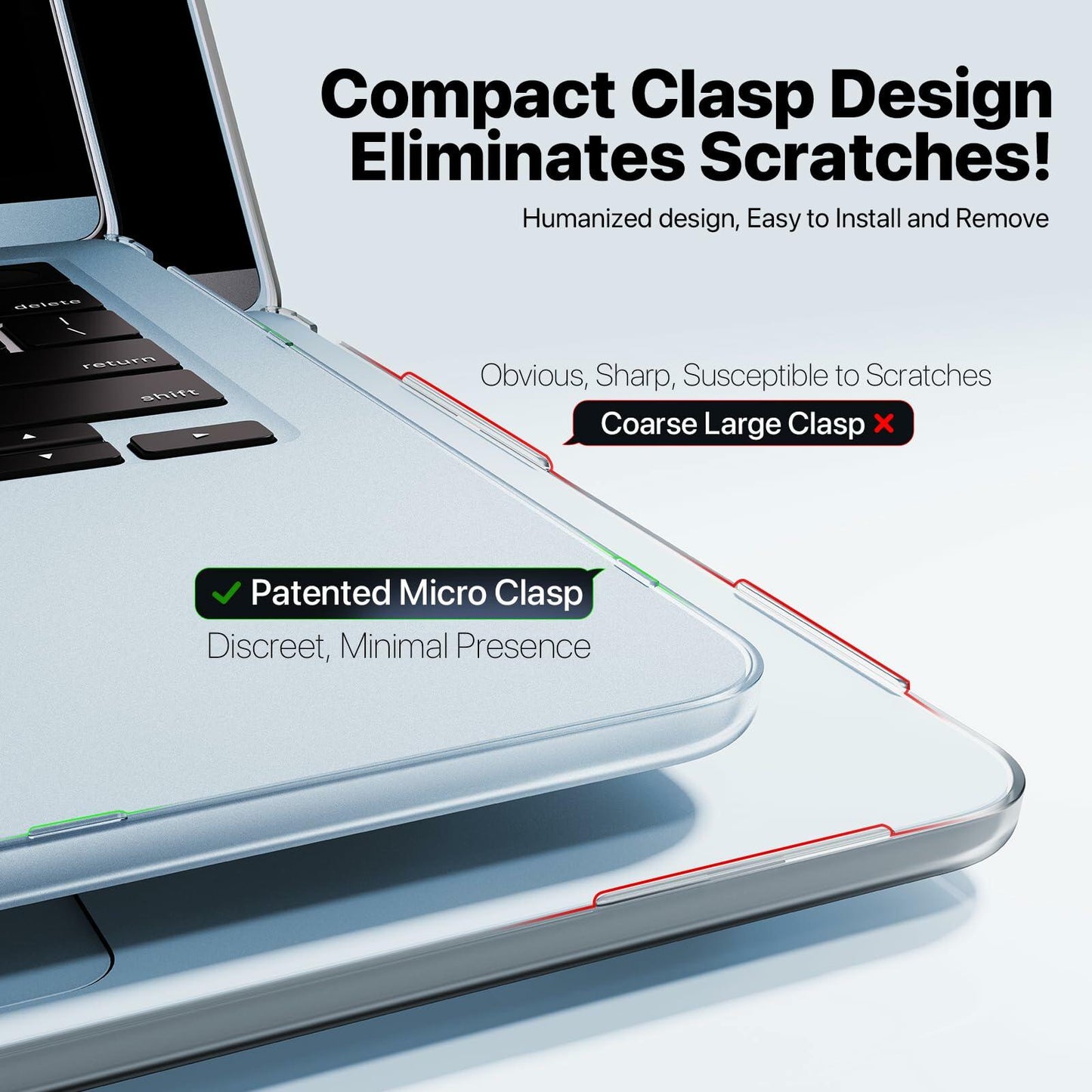 Macaset MacBook Air 13.6 inch Hard Shell Case Slim Armor Matte Turquoise