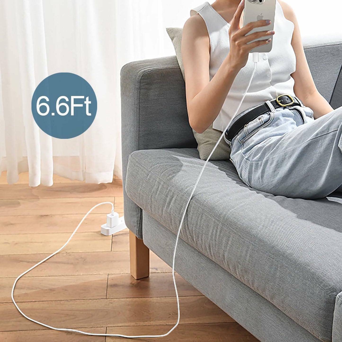 30W USB-C Fast Charger for Google Pixel with 6.6FT Cable Type C Adapter Block