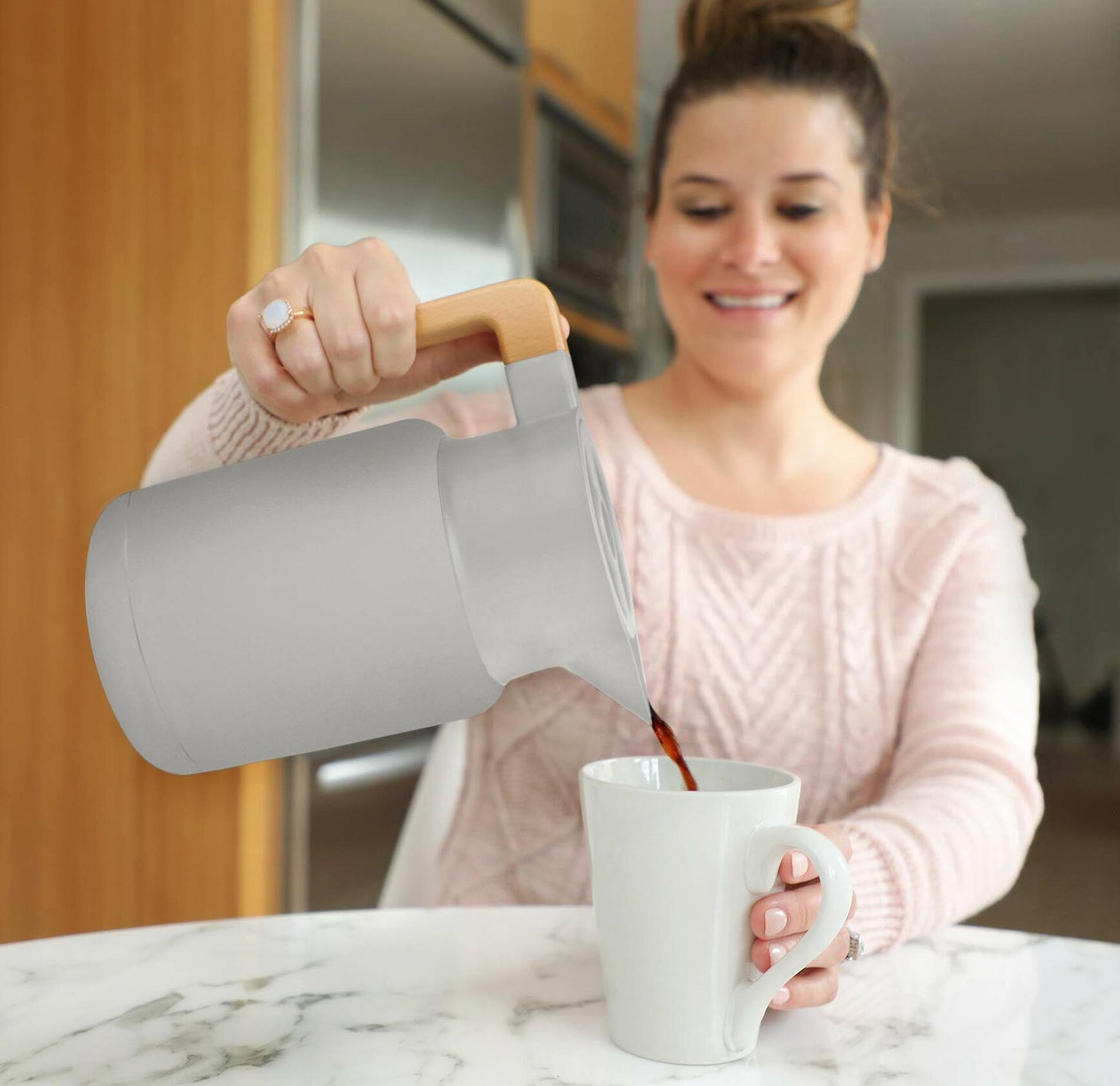 Hastings Collective Thermal Coffee Carafe 50oz Stainless Steel Gray