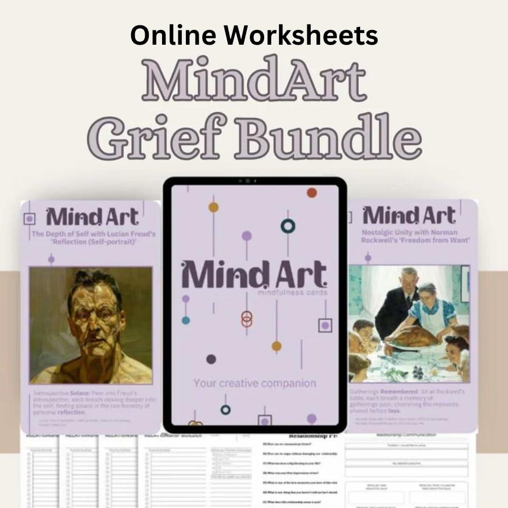 MindArt Anxiety Flashcards Stress Relief Emotional Wellness Therapy Cards