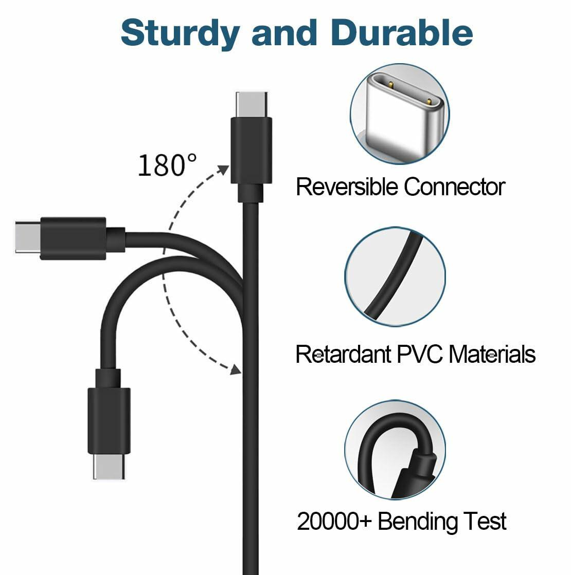 zonbto USB C Fast Charger for Jitterbug Lively Smart 3rd Gen Flip 2 Black