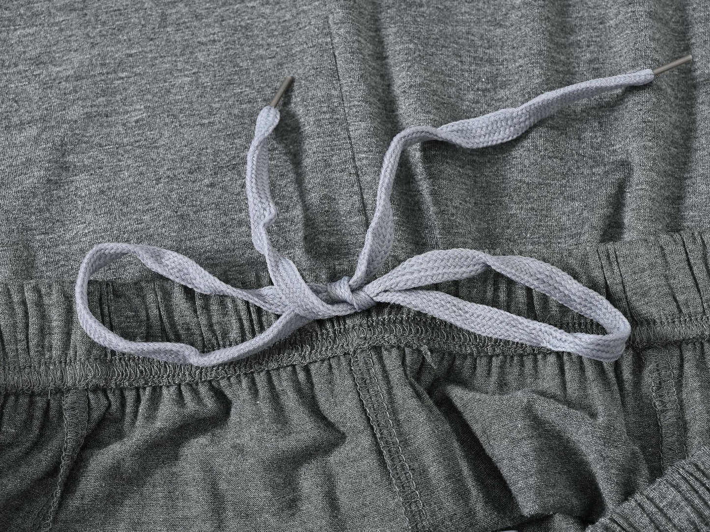 MoFiz Mens Sleepwear Pajama Set Lightweight Cotton Dark Gray Light Grey Size XL