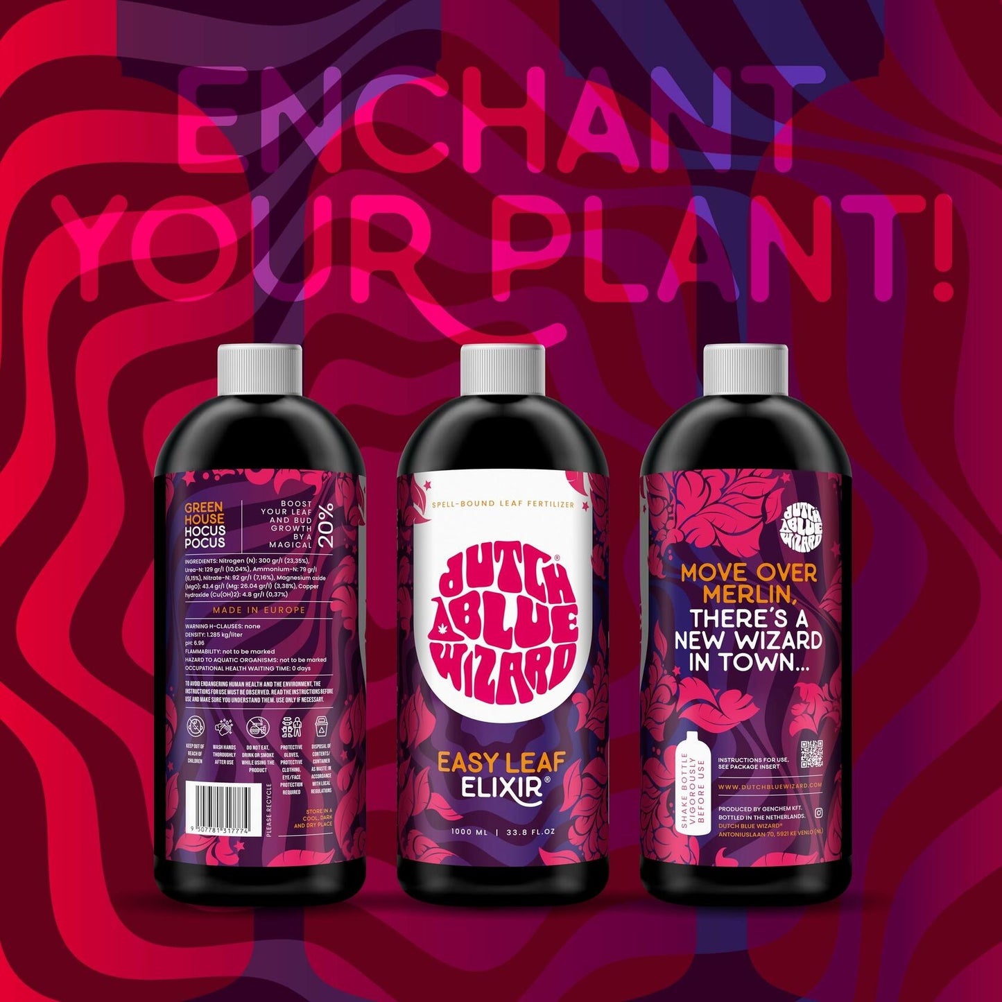 Dutch Blue Wizard Easy Leaf Elixir Plant Food Hydroponics Liquid Nutrient