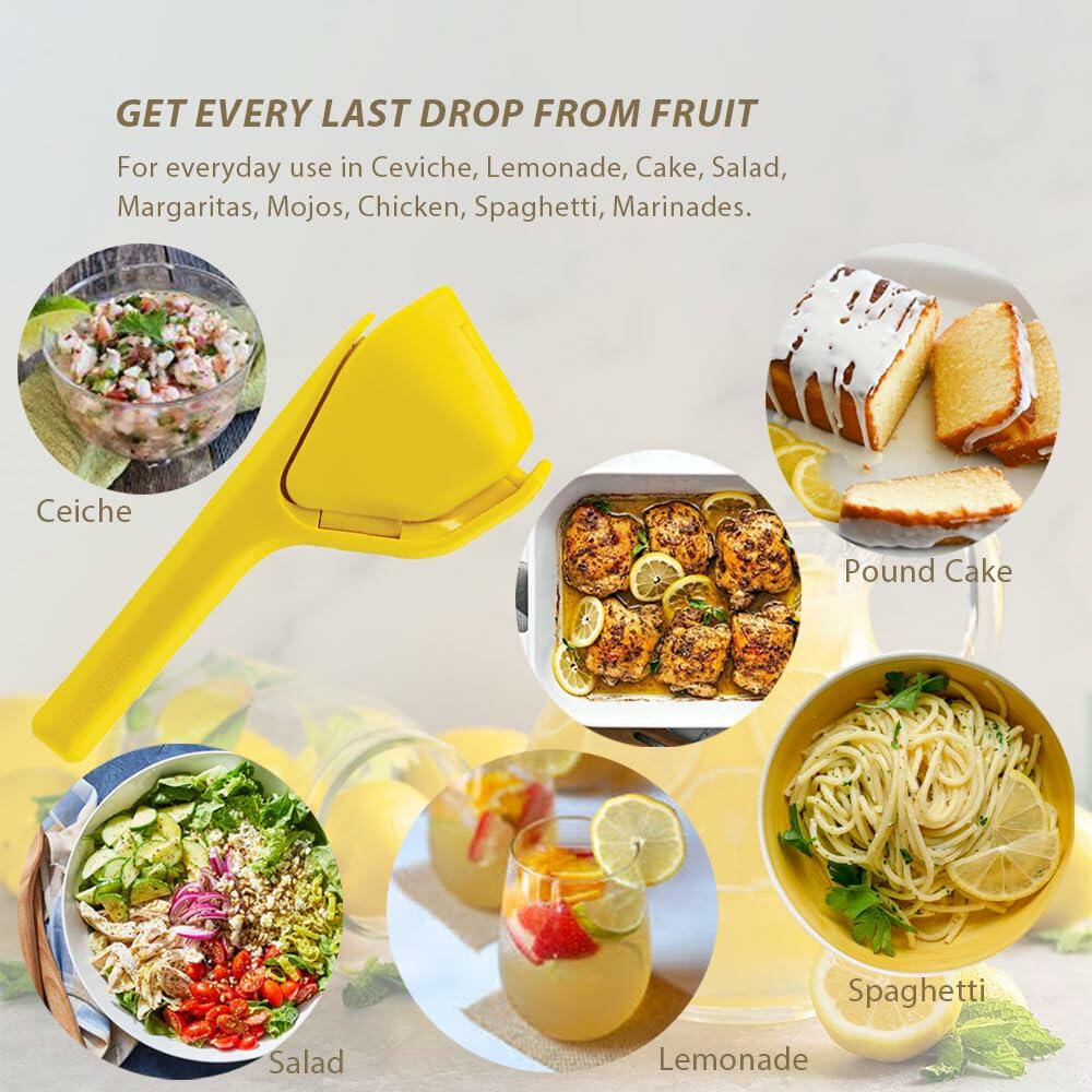 Iosjeude Lemon Squeezer Manual Citrus Juicer Foldable Yellow Plastic 1 Pc