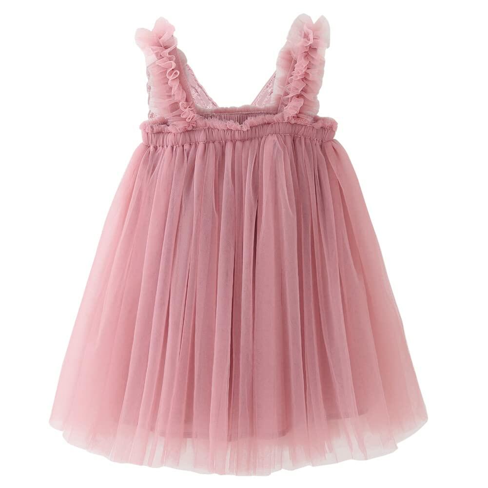 BGFKS Layered Butterfly Tulle Tutu Dress Baby Girls Dusty Rose Size 2T