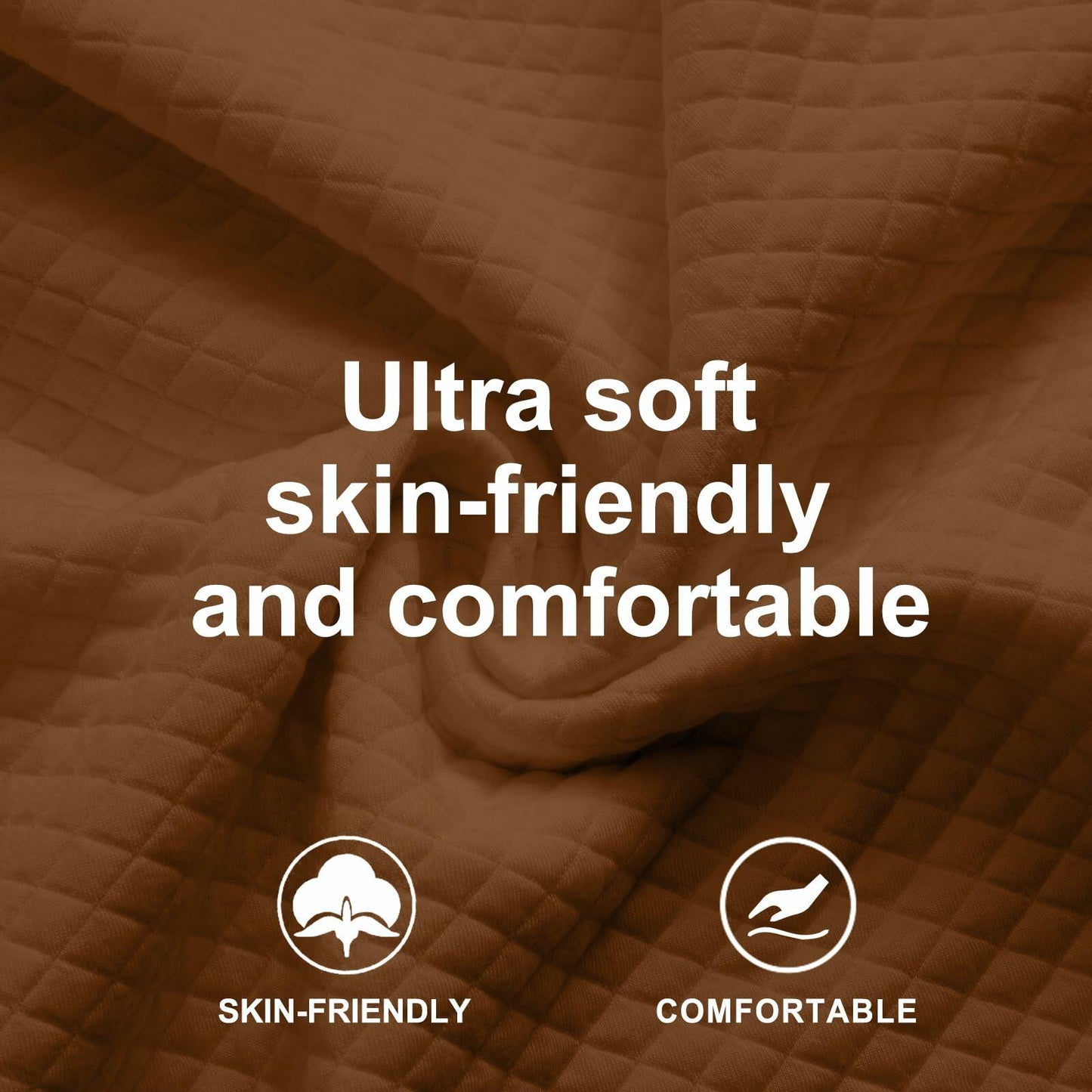 HOTake Mens Waffle Texture Pullover Sweatshirt Brown Size Small