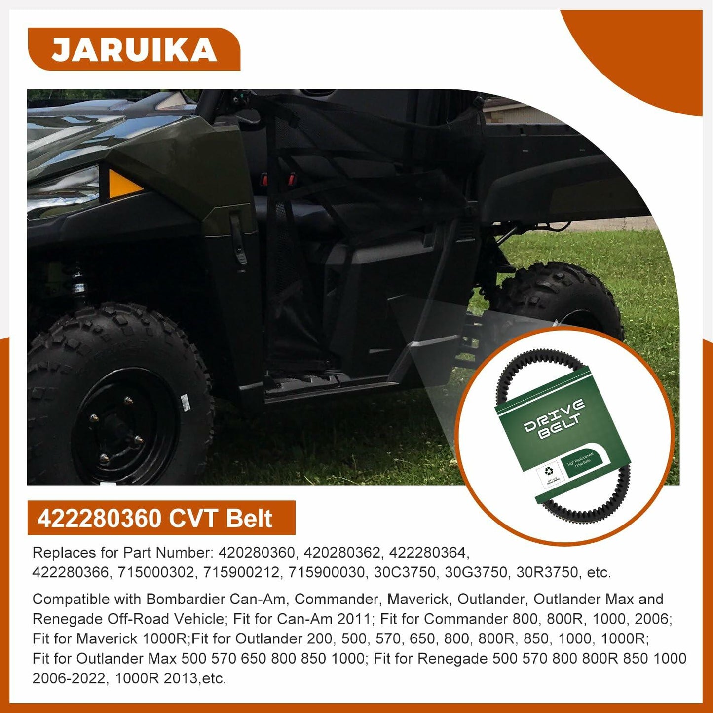 Jaruika Drive Belt for Can-Am Commander Renegade Outlander Maverick 1000