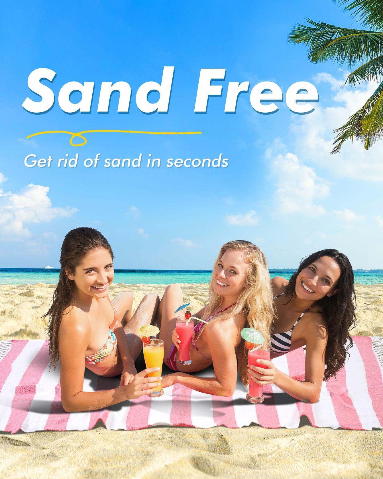 Genovega 6 Pack Oversized Stripe Turkish Beach Towels 74x38 Multicolor XL