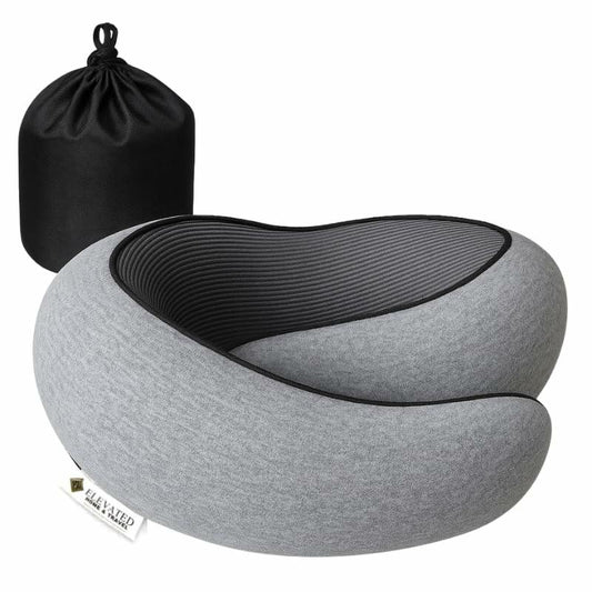 ELEVATED HOME & TRAVEL 2025 Travel Neck Pillow Memory Foam Dark Gray