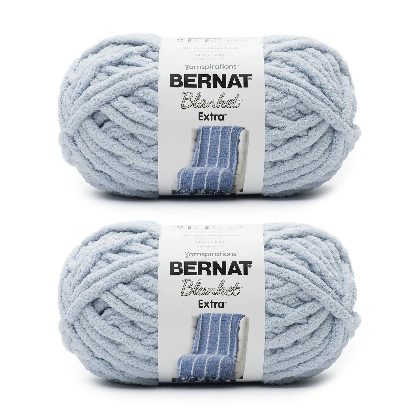 Bernat Blanket Extra Softened Blue Yarn 2-Pack 300g Jumbo 7 97 Yards Crochet