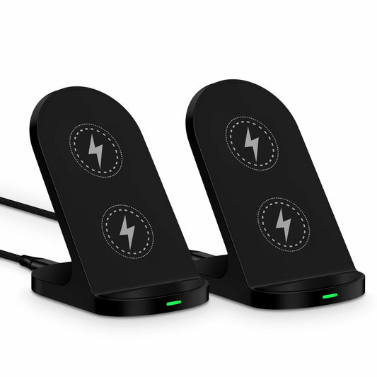 Sicodo Wireless Charger Stand 15W for Samsung S25 Ultra S24+ S23FE S22 S21 Black